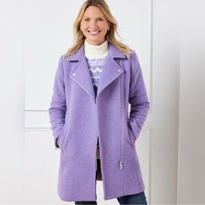 Talbots Purple Pea Coat for Women, plus size